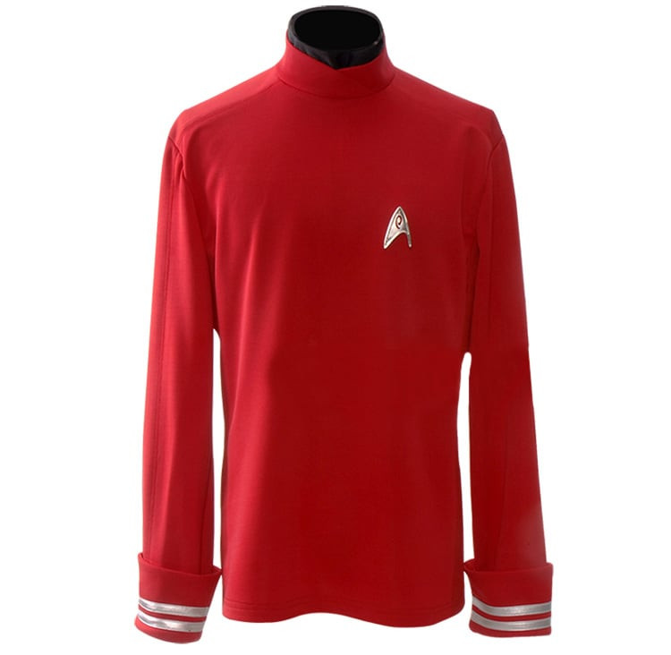 Star Trek Red Starfleet Uniform Shirt Cosplay Costume