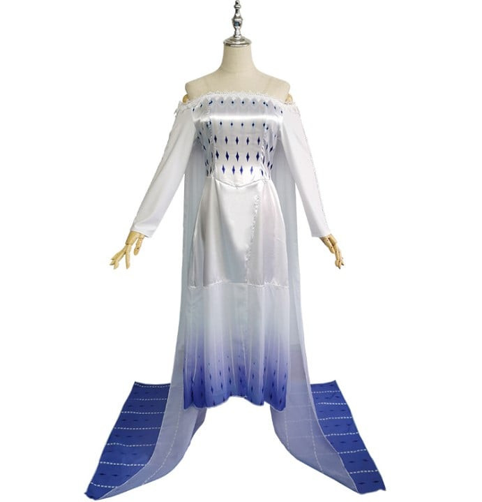 Elsa White Dress Frozen 2 Costume For Women