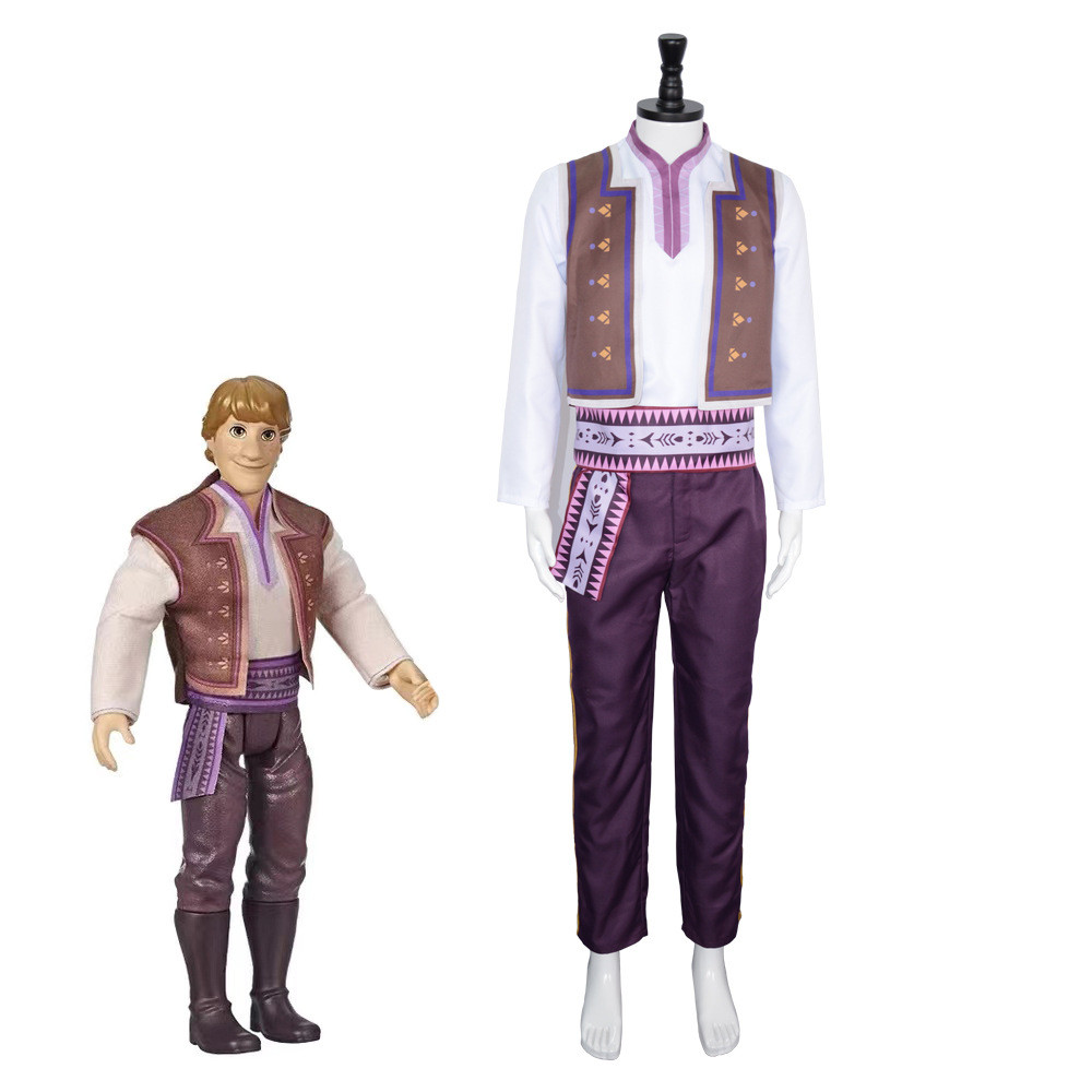 Frozen 2 Kristoff Costume - Shirt Vest Pants Set Kristoff Cosplay