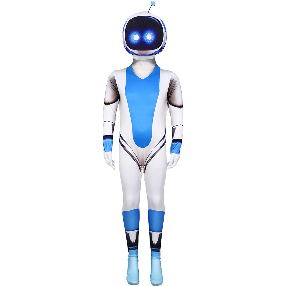 Astro Bot Costume - Bodysuit Mask Astro Bot Cosplay