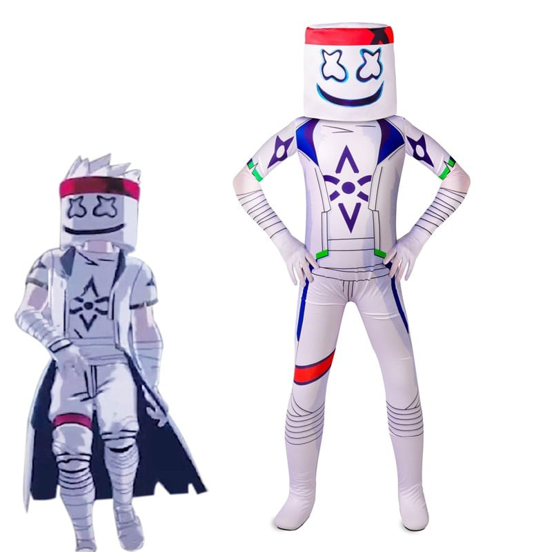 Marshinobi Marshmello Fortnite Skin Lycra Cosplay Costume