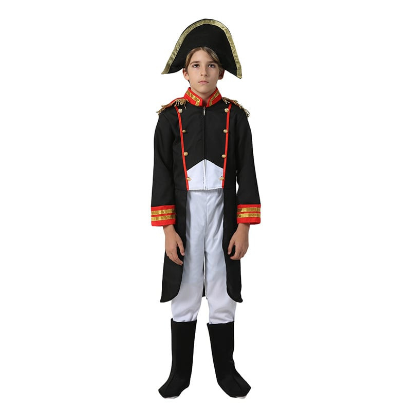 Boys Napoleon Bonaparte Costume - Black Coat Set Napoleon Bonaparte Cosplay