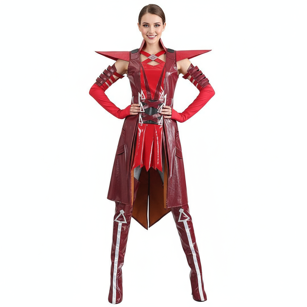 Marvel Rivals Scarlet Witch Costume - Red Dress Full Set Scarlet Witch Cosplay 6