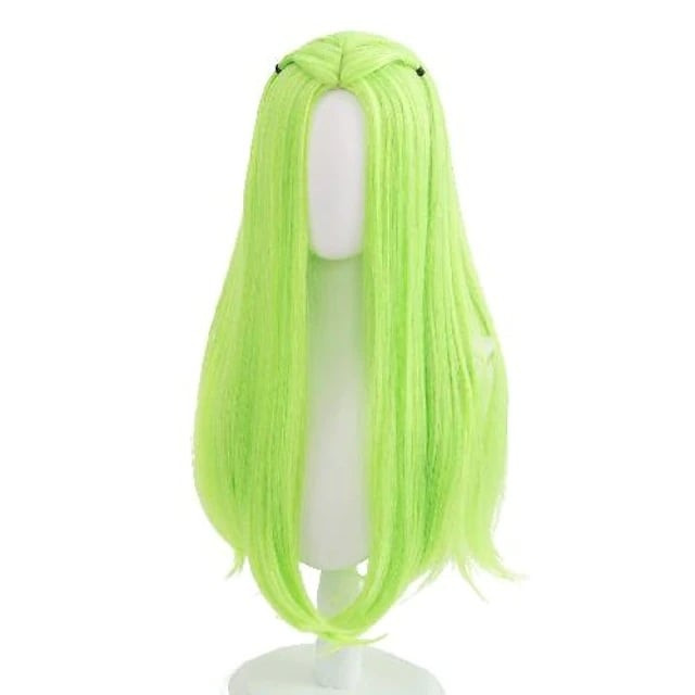Billie Eilish Green Wig Hair - Long All Neon Green Wig Billie Eilish Cosplay Costume