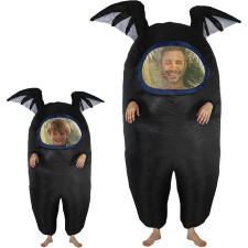 Among Us Black Vampire Bat Inflatable Costume - Among Us Black Vampire Bat Cosplay