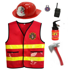 Kids Fireman Costume - Uniform and Equipment Fireman Cosplay