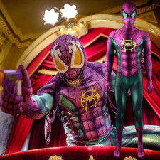 Joker Spider-man Suit Costume - Metallic Bodysuit Joker Spider-man Costume