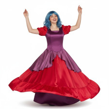 Cinderella Evil Stepsister Anastasia Costume - Red Dress Anastasia Cosplay