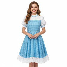 Identity V Dorothy Costume - Blue White Dress Dorothy Cosplay