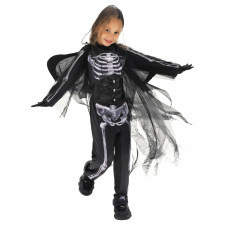 Girls Grim Reaper Costume - Jumpsuit Wings Hood Grim Reaper Cosplay