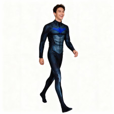 Batman Arkham Knight Nightwing Costume - Dark Blue Bodysuit Nightwing Cosplay