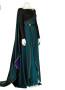 Frozen 2 Queen Anna Coronation Gown Dark Green Dress Cosplay Costume