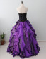 Purple and Black Organza Taffeta Ball Gown Costume Gothic Dress