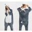 Kids Grey Husky Costume - Onesie Jumpsuit Grey Husky Cosplay