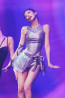 Blackpink Jennie Costume - Sleeveless Vest Top Sexy Lace-up Skirt Concert Jennie Cosplay