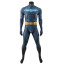 Batman The Darkside War Batman Costume - Blue Bat Symbol Bodysuit Cape Set Batman Cosplay