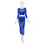 The Fantastic Four Invisible Woman Costume - Retro Comic Style Blue Bodysuit Susan Storm Cosplay