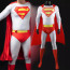 DC Comics Superman #3 Superman Costume - White Red Bodysuit Superman Cosplay
