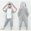 Kids Grey Rabbit Costume - Onesie Jumpsuit Grey Rabbit Cosplay