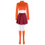 Scooby-Doo Velma Dinkley Costume - Short Orange Top Skirt Set Velma Dinkley Cosplay