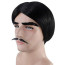 Addams Family Gomez Addams Wig and Moustache - Gomez Addams Cosplay Costume Wig Prop