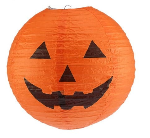 Halloween Scary Paper Pumpkin Hanging Lantern Light