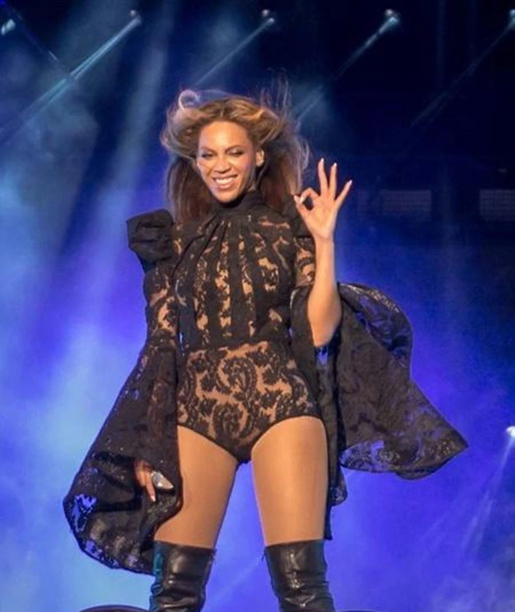 Beyonce Costume - Black Lace Sexy Bodysuit On The Run Tour Beyonce Cosplay