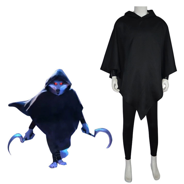 Puss in Boots The Last Wish Death The Wolf Costume - Black Cloak Death The Wolf Cosplay