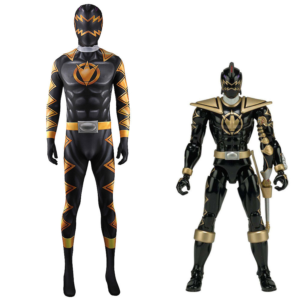 Power Rangers Dino Thunder Black Dino Ranger Tommy Oliver Costume - Black Dino Ranger Tommy Oliver Cosplay