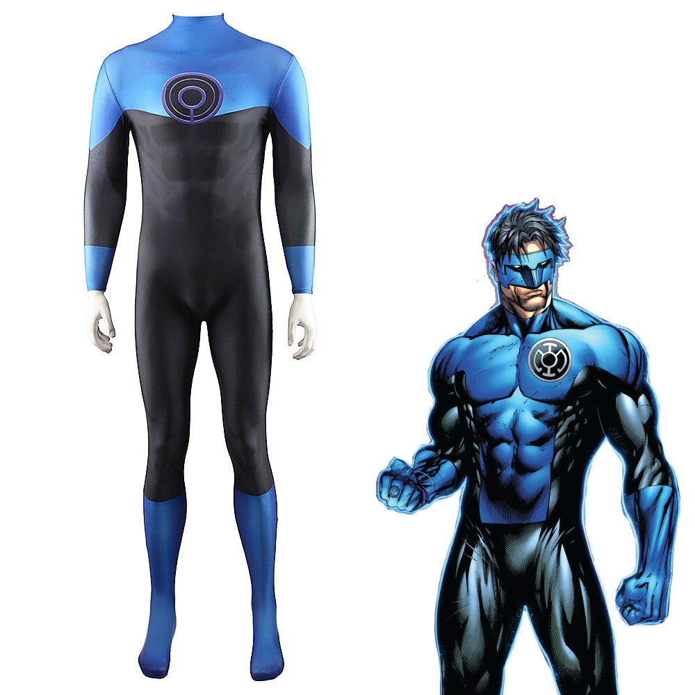 Green Lantern Blue Lantern Kyle Rayner Costume - Bodysuit Blue Lantern Kyle Rayner Cosplay