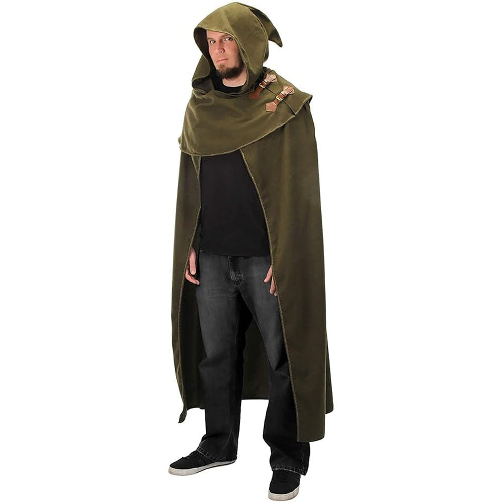 Wizard Elven Cloak Costume - Brown Medieval Cloak Cosplay