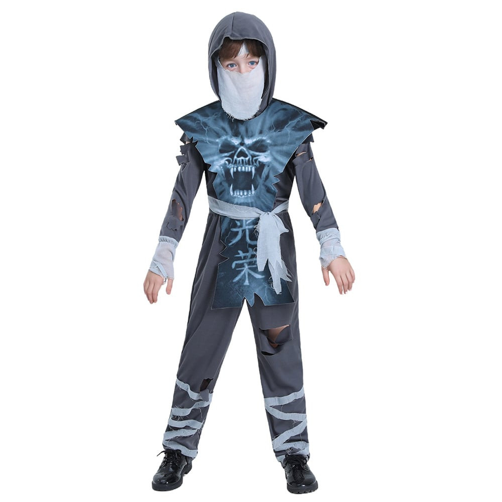 Boys Zombie Ninja Costume - Suit Mask Set Zombie Ninja Cosplay