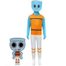 Kids Dandy's World Finn Costume - Bodysuit Mask Finn Cosplay