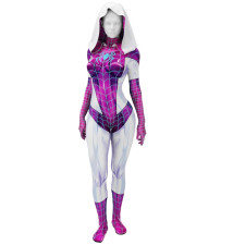 Edge of Spider-Verse Spider-Gwen Costume - Bodysuit Hood Spider-Gwen Cosplay