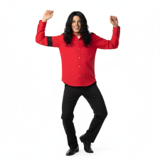 Michael Jackson Costume -  Red Black White Dinner Dress Shirt Michael Jackson Cosplay