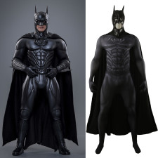Batman Forever Movie 1995 Batman Val Kilmer Costume - Bodysuit Cape Batman Cosplay
