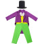 Charlie and The Chocolate Factory Willy Wonka Costume - Black Hat Purple Suit Boys Willy Wonka Cosplay