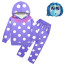 Kids Inside Out Envy Costume - Polka Dot Hoodie Pants Mask Set Envy Cosplay