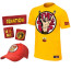 WWE John Cena Costume - Never Give Up Yellow Set Shirt Cap Headband Wristband John Cena Cosplay