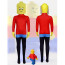 Lego Brick Man Costume - Lycra Bodysuit Mask Lego Brick Man Cosplay