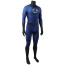 The Fantastic Four Mister Fantastic Costume - Muscle Pattern Navy Bodysuit Mr Fantastic Cosplay