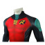 Son of Batman Robin Costume - Red Green Bodysuit Animated DC Robin Cosplay