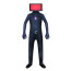 Skibidi Toilet Red TV Man Costume - Bodysuit Mask Red TV Man Cosplay