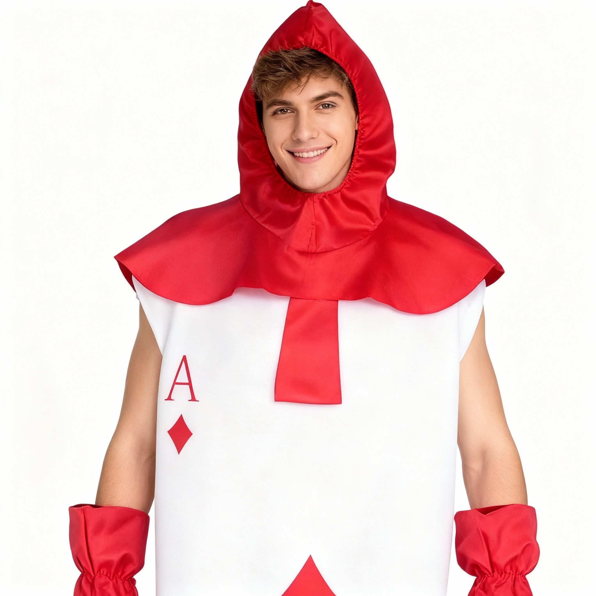 Alice in Wonderland Playing Cards Diamonds Costume - Coat Hat Gloves Set Ace of Diamonds Playing Card Cosplay