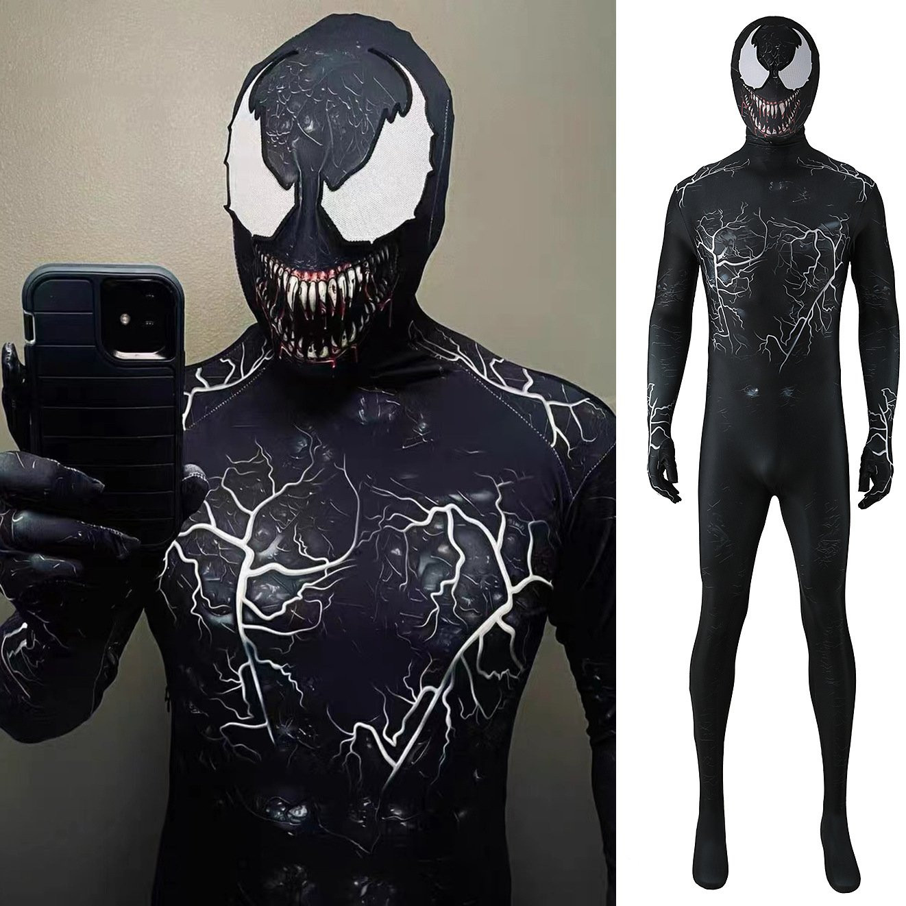 Venom Eddie Brock Costume - Bodysuit Venom Cosplay