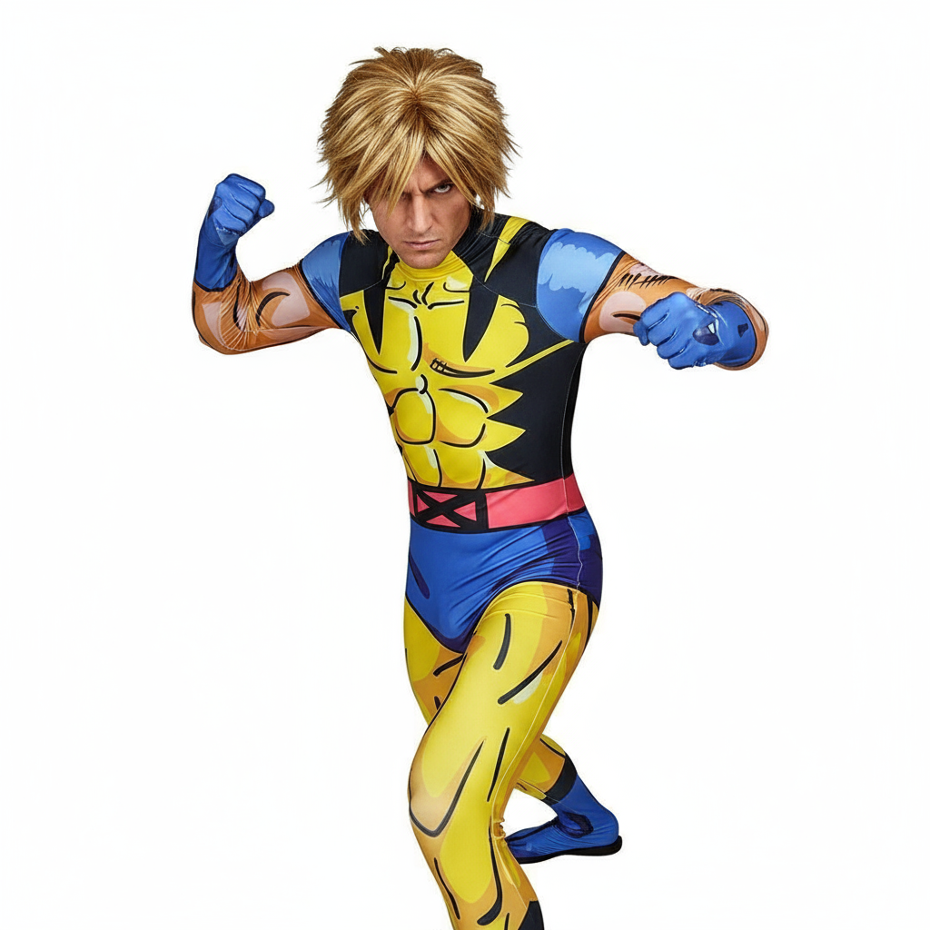 X-Men 97 Wolverine Costume - Comic Style Muscle Bodysuit Wolverine Cosplay