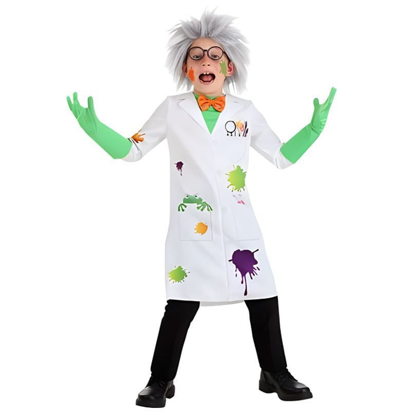 Kids Mad Scientist Costume - White Coat Set Mad Scientist Cosplay