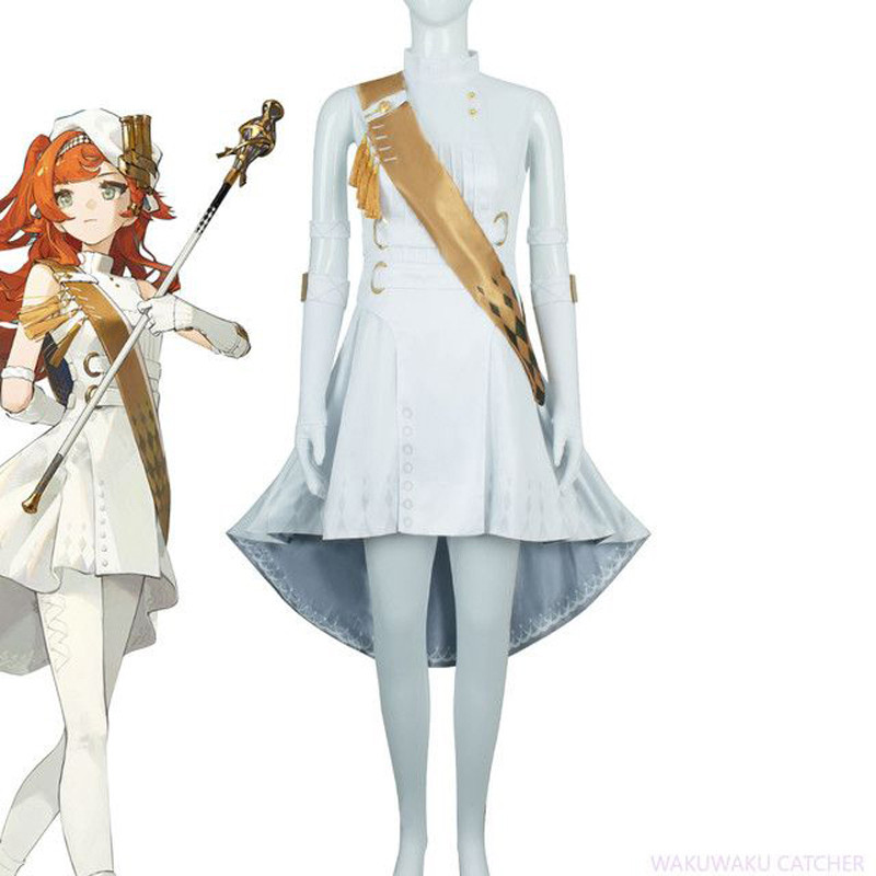 Reverse 1999 Sonetto Costume - White Dress Sonetto Cosplay