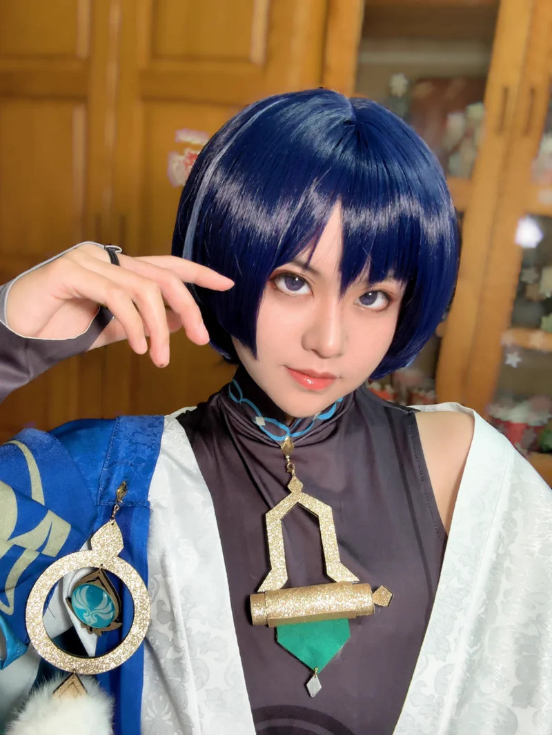 Scaramouche Genshin Impact Wig Cosplay Costume