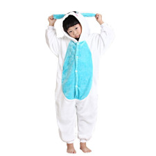 Kids White Blue Rabbit Costume - Onesie Jumpsuit Blue Rabbit Cosplay